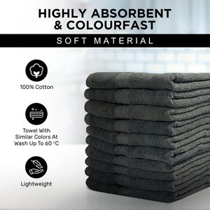 Wholesale Personalized <b>Luxury</b> Quick-Dry Compressed Knitted Soft Grey Cotton Set <b>Hand</b> Gym <b>Towels</b> for Bathroom - Product Image 2
