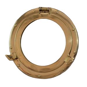 Miroir de hublot vintage en laiton massif de 12 pouces, finition polie - Product Image 3