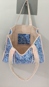 Sac fourre-tout de marché de qualité supérieure, grand sac, nouveau sac fourre-tout fait main, sac VIP léger en coton de haute qualité, imprimé au bloc à la main - Product Image 4