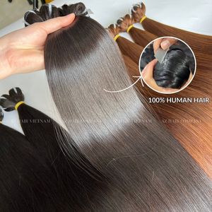 100% naturel soyeux droite vietnamien Remy Extensions de cheveux Double trame faisceaux de Machine - Product Image 4