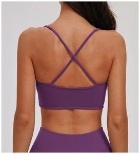 Soutien-gorge de sport sans couture personnalisé pour femme, dos croisé, dos nu, pour fitness, yoga et entraînement en salle de sport – Vente en gros - Product Image 4