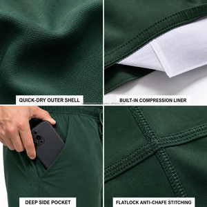 Custom Color Combination Double <b>Layer</b> Basketball Shorts Soft Microfiber Blend Seamless Inner Liner Drawstring Waistband Sports - Product Image 5