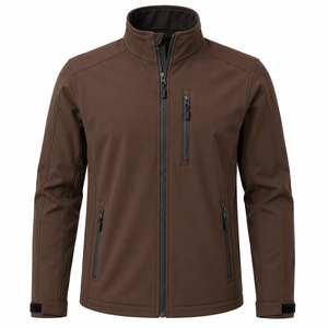Veste matelassée coupe-vent avec fermetures éclair orange, col montant, style sportif, vêtements d'extérieur pour l'hiver - Product Image 1