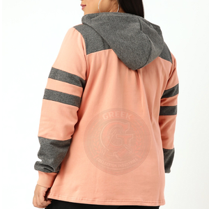 เสื้อฮู้ดถักลายริบสำหรับผู้หญิง ออกแบบมาเพื่อการสวมใส่ในฤดูกาลที่อบอุ่น พร้อมเสน่ห์แบบลำลองทันสมัยและความสบายที่ยั่งยืน - Product Image 3