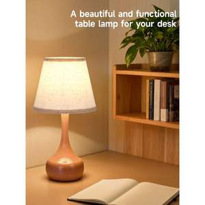 2-Piece Set Three-Level Dimming <b>Pink</b> LED <b>Table</b> <b>Lamp</b> Small Bedside <b>Lamp</b> for Children's Rooms/Offices/Living Rooms Including LED - Product Image 3