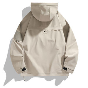 Veste coupe-vent tactique à capuche pour homme, imperméable, vêtements techniques de plein air, streetwear, cargo, multi-poches, trench-coat printemps automne - Product Image 2