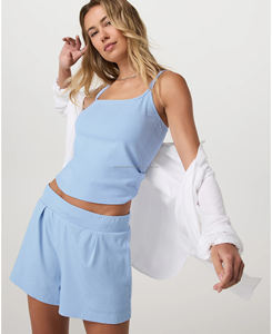 Best Quality <b>Women's</b> Casual Summer Breathable <b>Board</b> <b>Shorts</b> Cotton Polyester Fabric Embroidered Technique Solid Elastic Waist - Product Image 1