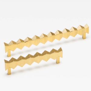 Poignée de porte en laiton massif, poignée de tiroir géométrique en laiton, design minimaliste, poignée de meuble durable - Product Image 2