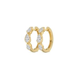 Boucles d'oreilles en or rose 9 carats avec diamants cultivés en laboratoire de 1,26 CTW, bijoux raffinés pour femmes, pour cadeau d'anniversaire - Product Image 5