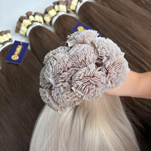Extensiones de Cabello Virgen Vietnamita Rusa de Punta Plana al por Mayor, Súper Doble Trama, Tejido Doble a Máquina, 10-34 Pulgadas, Hanoi All - Product Image 1