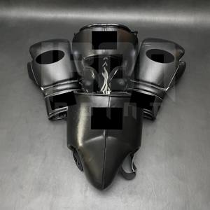 Guantes de Boxeo Negros Personalizables de Primera Calidad, con Agarre Ergonómico, Cuero Vacuno Genuino, Acolchado Grueso de 4 Capas, con Cordones Antideslizantes - Product Image 1