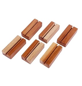 Minimalist Desk Name Card Display <b>Stand</b> Modern Office Table Card Holder Wholesale Supplier Wooden <b>Place</b> Card Holders Multi-Event - Product Image 4