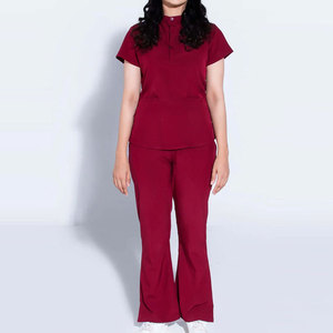 OEM Wholesale Breathable Slim Fit Women's <b>Scrub</b> Suits-Medical Use Customized Color Logo Jersey Fabric Needle Detection Seamless - Product Image 5
