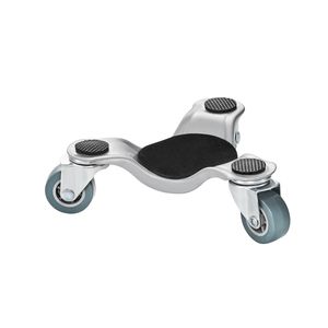 Chariot à meubles robuste, capacité de charge de 440 lb, chariot à 3 roues en acier, roulettes triangulaires pivotantes en acier au carbone de 6,3 pouces pour déménageurs - Product Image 3