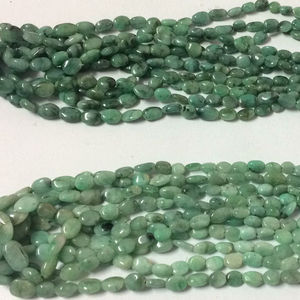 Perles de pierre d'émeraude verte naturelle de 5 mm et 6 mm, forme ovale lisse, qualité AAA, certifiées IGI, tendances Alibaba, précieuses - Product Image 3