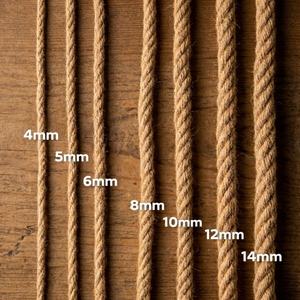 Cuerda de Yute Natural de 12 mm, 3 Hebras, Ecológica, Biodegradable, Cordón Trenzado para Jardinería, Embalaje, Decoración, Manualidades, Uso Agrícola LMCGLOBAL - Product Image 6