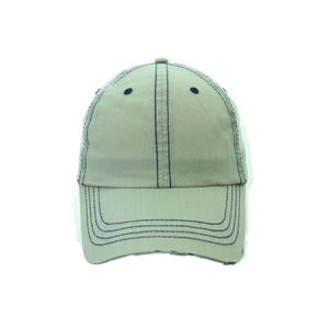 หมวกแก๊ปผ้าฝ้ายสีเขียวอ่อน 6 แผง ด้านหลังเป็นตาข่าย ปรับขนาดได้ เหมาะสำหรับทุกเพศ สวมใส่สบายๆ สำหรับฤดูใบไม้ผลิและฤดูร้อน สีพื้น - Product Image 1