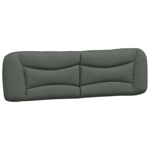 Grande coussin de tête de lit en tissu gris foncé 100% polyester, oreillers de lit - Product Image 2