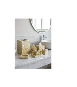 ชุดอุปกรณ์ห้องน้ำมุกเปลือกหอยสุดสร้างสรรค์ ชามพร้อมเสน่ห์ศิลปะสำหรับจัดระเบียบเคาน์เตอร์ห้องน้ำสไตล์โมเดิร์น - Product Image 4