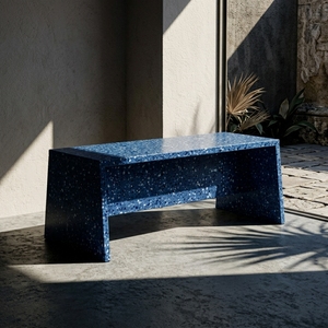 Banc d'extérieur moderne et étanche en plastique recyclé, pour école, artisanat, jardin et patio, écologique et durable - Product Image 5