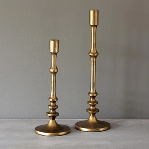 Porte-bougie décoratif en aluminium doré de luxe moderne, centre de table pour salon, chambre, salle à manger, à prix avantageux - Product Image 1
