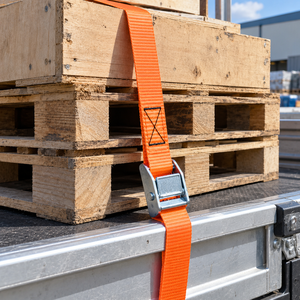 25mm Heavy Duty Polyester Cam Buckle Tie Down Strap 250kg with <b>S</b> <b>Hook</b> for Cargo Transport OEM Supplier - Product Image 3