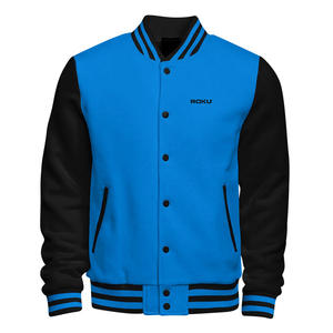 Vestes universitaires décontractées pour hommes OEM pour l'hiver Fermeture à glissière à col rond Traitement terminé - Product Image 2