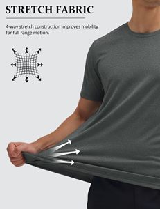 Camiseta Deportiva de Secado Rápido para Hombre con Logotipo Personalizado, al por Mayor, de Poliéster Transpirable, que Absorbe la Humedad, con Cuello Redondo, Atlética - Product Image 5