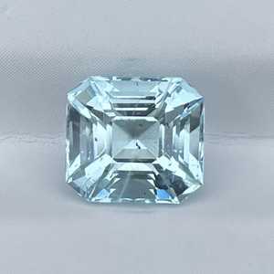 Aigue-marine bleue naturelle taille Asscher, pierre précieuse non montée 2,00 carats ZUBEDA GEMS and JEWELRY pour la fabrication de bijoux, bague, pendentif, vente en gros - Product Image 5
