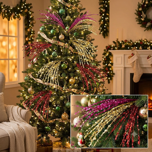 Rama Decorativa Multicolor con Lentejuelas para Árbol de Navidad - Product Image 6