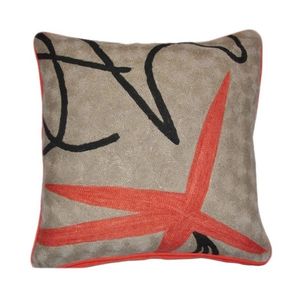 Productos Más Vendidos: Funda de Cojín Cuadrada Moderna con Patrón Abstracto Bordado en Rojo y Gris para Decoración del Hogar - Product Image 1