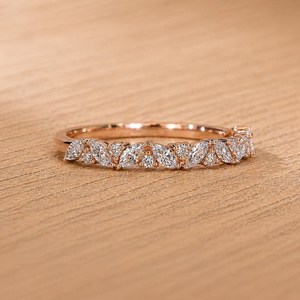 <b>Fine</b> <b>Ring</b> Wholesale Marquise & Round Lab Diamond Engagement <b>Ring</b> DEF Color VS VVS Clarity IGI Certified 10K 14K 18K Solid Gold - Product Image 3