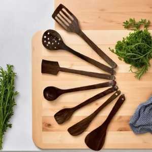 Nouveaux ustensiles de cuisine en bois, ensemble de cuillères en bois de Sheesham, lot de 8, de grande qualité à prix avantageux - Product Image 3