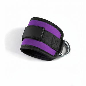 Sangles de cheville rembourrées pour machine à câble, idéales pour les exercices de fessiers et du bas du corps en salle de sport, accessoires de fitness en Spandex et Nylon - Product Image 5