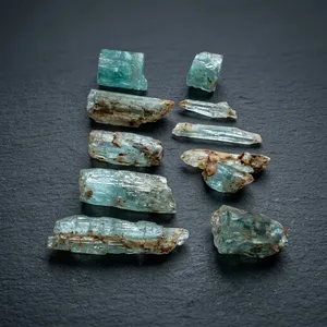 BAITHU GEMS MINERALS หินอะความารีนคารูร์แท้คุณภาพสูง ขัดเงา รูปทรงผสมแบบกำหนดเอง สำหรับการทำเรกิ สร้างความสงบและบริสุทธิ์ - Product Image 4