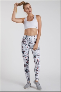 High Waist Geometric Print Yoga <b>Leggings</b> Full Length Four-Way Stretch Lightweight 220g Spandex/<b>Nylon</b> Women's Workout Pants - Product Image 4