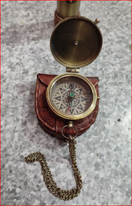 ALFA-NAUTICAL - Telescopio Náutico Vintage, Brújula de Latón Hecha a Mano, Estilo Antiguo, Diseño Costero, Decoración de Escritorio, Regalo para el Hogar u Oficina - Product Image 2
