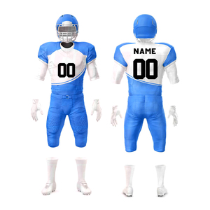 Ensemble de maillots de football américain personnalisés pour hommes, adultes, vert, noir, blanc, col en V, manches courtes, impression sublimée, évacuation de l'humidité, 100% - Product Image 1