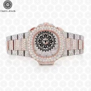 Reloj Mecánico de Acero Inoxidable de Lujo Charm_Jewels para Hombre, Esfera Analógica de 40 mm, Fecha Automática, Cierre de Hebilla, Resistente al Agua 10 Bar - Product Image 1