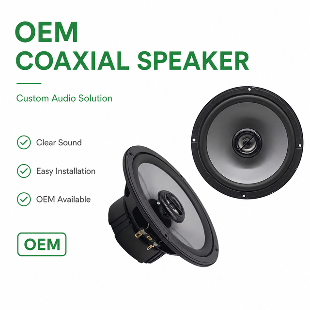 OEM 12V Universal 6.5 Inch Full Range Car Coaxial Speaker Aluminum Cone Horn Tweeter Car Audio Stereo Speaker