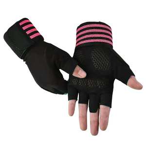 Gants de cyclisme unisexes respirants en polyester à demi-doigts pour sports de plein air, protection UV, antichoc, VTT - Product Image 5