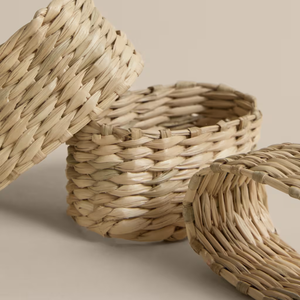 Wholesale Natural Seagrass Oval Napkin Rings for <b>Wedding</b> Handmade Rustic <b>Tissue</b> Ring from Vietnam - Product Image 2