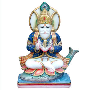 Marbre Jhulelal Dev Murti |   Statue artisanale de Jhulelal du Sindh – MALIYAS - Product Image 1