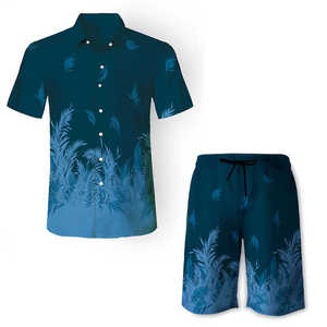 Custom Logo Eco-Friendly Knitted Polyester Cotton Regular Fit Men Summer Sublimation Printed O <b>Neck</b> <b>High</b> Street Set <b>T</b>-<b>Shirt</b> - Product Image 1