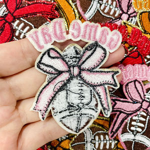 Factory Custom Logo Embroidery Patch Woven Fabric Iron On Clothing <b>Badge</b> Felt Heart Flower Applique Heat Transfer DIY Jacket Hat - Product Image 6