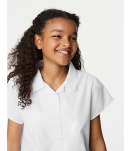 Blusa Escolar Unisex al por Mayor con Revestimiento Fácil de Planchar, Tela Transpirable de 115GSM, Uniforme Escolar para Estudiantes de 2 a 16 Años, Botones Reforzados, OEM - Product Image 2