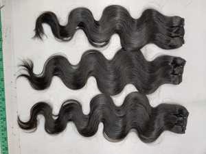 Extensiones de cabello humano de grado 12A de un solo donante, cutícula alineada con estilo de onda Natural, tipo de cabello indio, tejido de cabello - Product Image 2