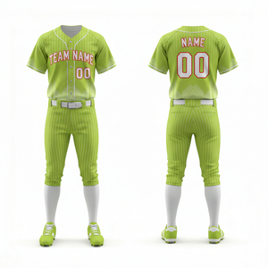 ชุดยูนิฟอร์มเบสบอลแบบสั่งทำพิเศษ เสื้อแขนสั้น กางเกงขายาว โพลีเอสเตอร์ 100% แห้งเร็ว ระบายอากาศได้ดี เหมาะกับทุกฤดูกาล สำหรับกีฬาทีม - Product Image 3