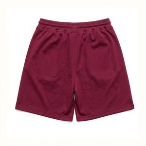 Wholesale <b>Men's</b> Maroon <b>Yellow</b> Canvas Basketball <b>Shorts</b> Athletic Drawstring Sports Training Breathable Eco-Friendly Quick Solid - Product Image 5