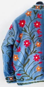 Handmade Reversible Suzani <b>Velvet</b> Embroidered Jacket <b>Women</b> | Boho Indian Ethnic Winter <b>Coat</b> Wholesale - Product Image 2